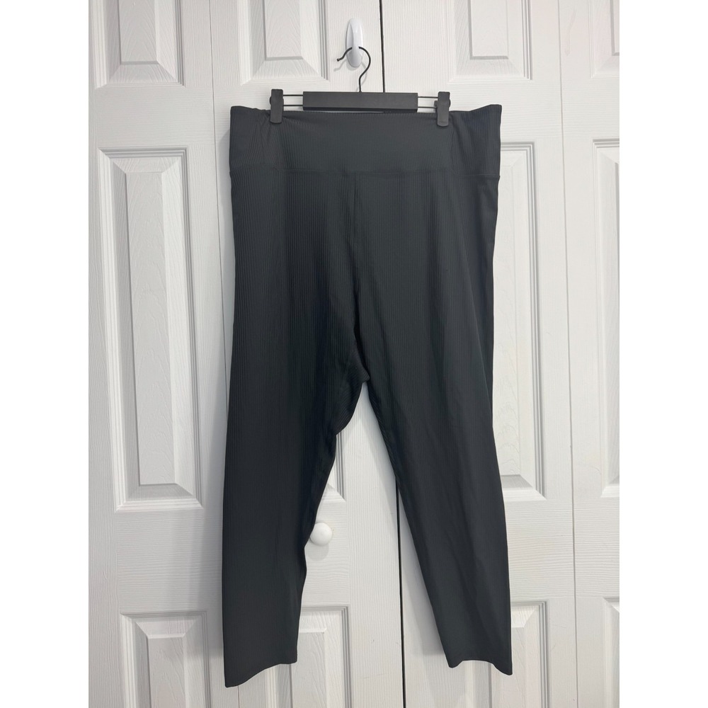 Girlfriend Collective Ribbed Leggings Women's 4XL Black Pull-On Elastic‎ Waist